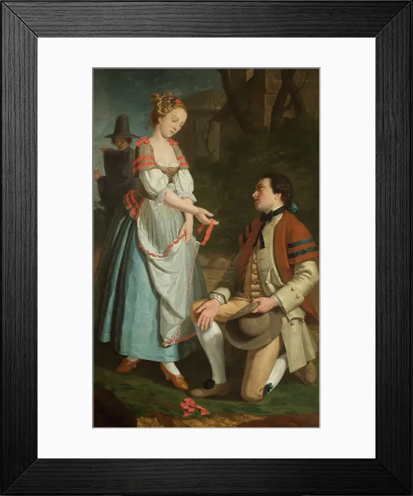 Framed Print : The Declaration Of Love, 1771. Creator: Defrance, Léonard (1735-1805) Framed Print : The Declaration Of Love, 1771. Creator: Defrance, Léonard (1735-1805)