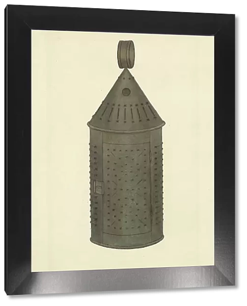 Pierced Tin Lantern, 1935 / 1942. Creator: Francis Bruner