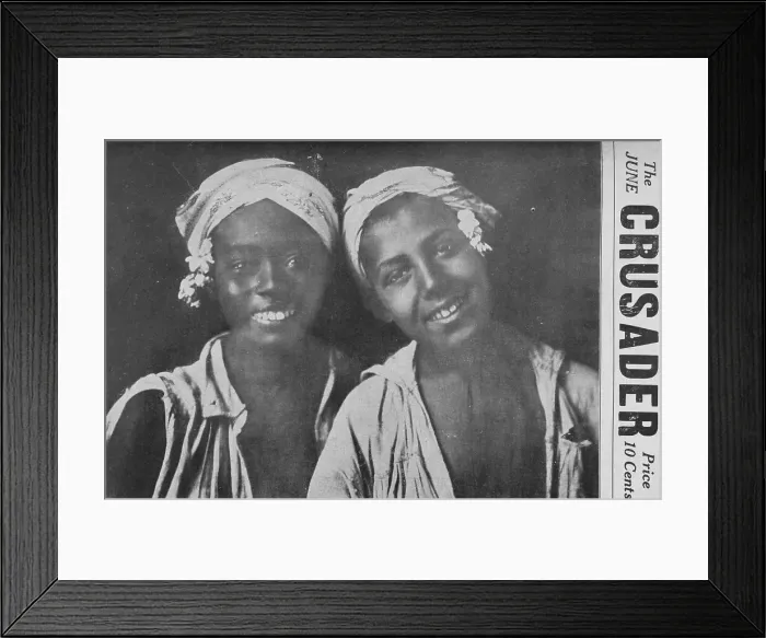 Framed Print : The Crusader, June; West African girls; Cover page, 1918-1922. Creator: Unknown Framed Print : The Crusader, June; West African girls; Cover page, 1918-1922. Creator: Unknown