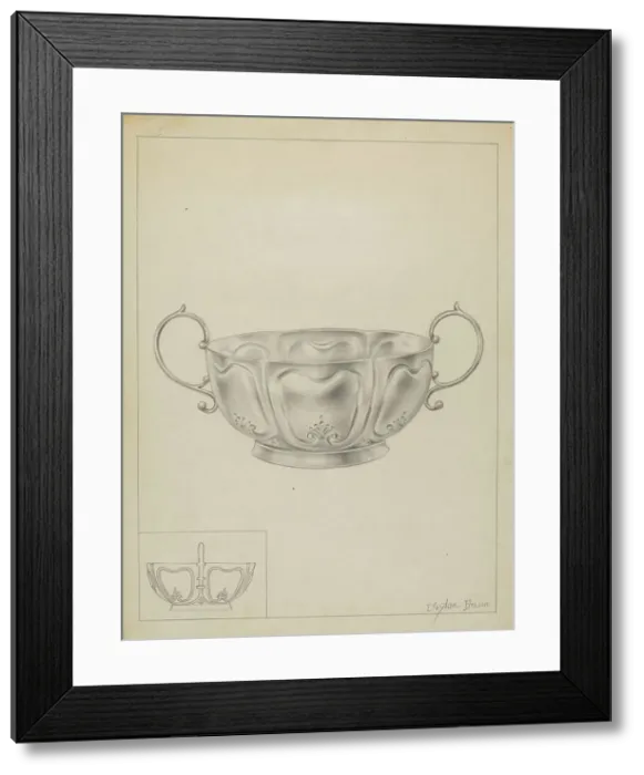 Framed Print : Silver Bowl, c. 1936. Creator: Clayton Braun Framed Print : Silver Bowl, c. 1936. Creator: Clayton Braun