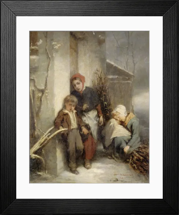 Framed Print : The closed door, 1855. Creator: Octave Tassaert Framed Print : The closed door, 1855. Creator: Octave Tassaert