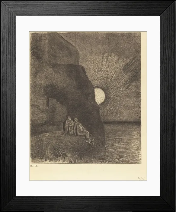 Framed Print : Sans cesse a mes cotes s'agite le demon (Ceaselessly by my side the demon stirs), 1890. Creator: Odilon Redon Framed Print : Sans cesse a mes cotes s'agite le demon (Ceaselessly by my side the demon stirs), 1890. Creator: Odilon Redon