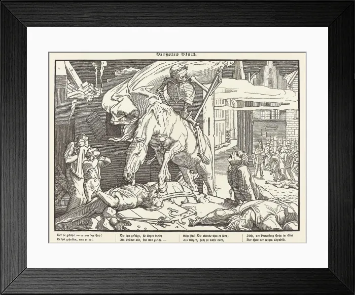 Framed Print : Auch ein Todtentanz VI, 1849. Creator: Alfred Rethel Framed Print : Auch ein Todtentanz VI, 1849. Creator: Alfred Rethel