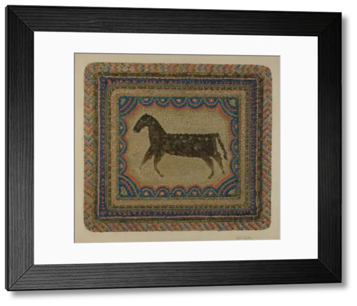 Framed Print : Shaker Rug, 1935 / 1942. Creator: George V. Vezolles Framed Print : Shaker Rug, 1935 / 1942. Creator: George V. Vezolles