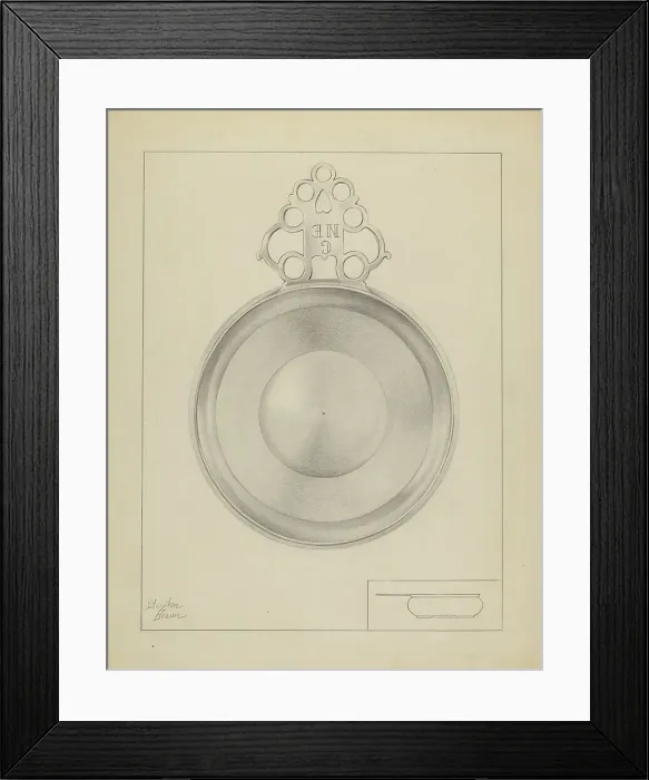 Framed Print : Silver Porringer, c. 1936. Creator: Clayton Braun Framed Print : Silver Porringer, c. 1936. Creator: Clayton Braun