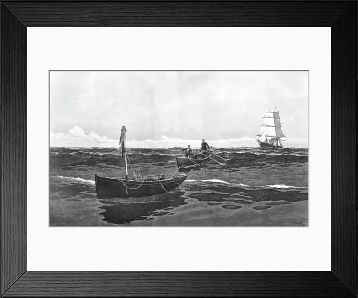 Framed Print : Too Late after Joseph Nash, RI, 1891. Creator: Unknown. Too Late after Joseph Nash, RI, 1891. Creator: Unknown