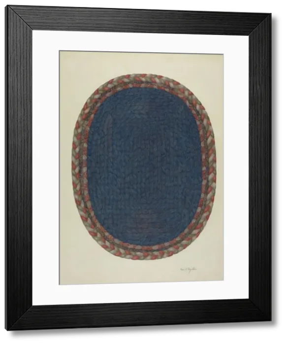 Framed Print : Shaker Rug, c. 1941. Creator: George V. Vezolles Framed Print : Shaker Rug, c. 1941. Creator: George V. Vezolles