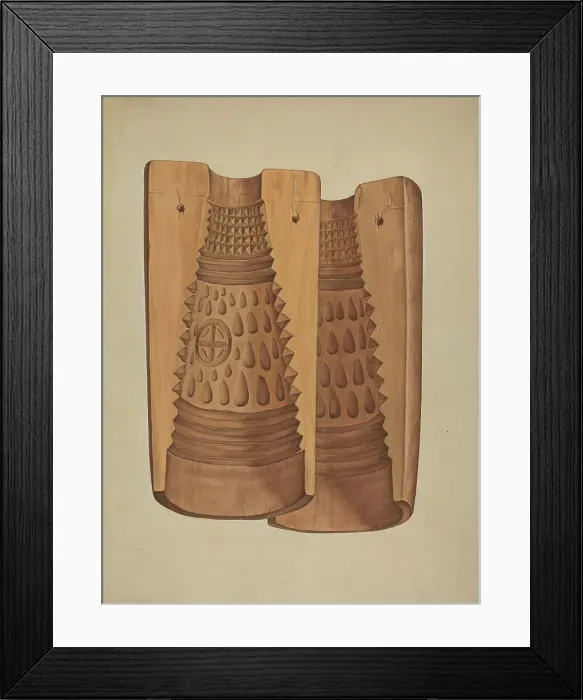 Framed Print : Maple Sugar Mold, c. 1938. Creator: Robert Calvin Framed Print : Maple Sugar Mold, c. 1938. Creator: Robert Calvin
