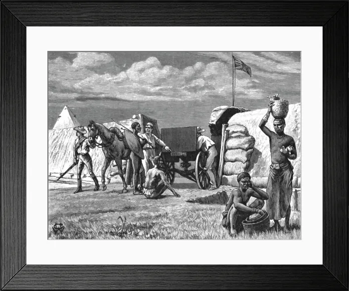 Framed Print : Sketches of the British South African Company's Expedition to Mashonaland, 1891. Creator: Unknown Framed Print : Sketches of the British South African Company's Expedition to Mashonaland, 1891. Creator: Unknown