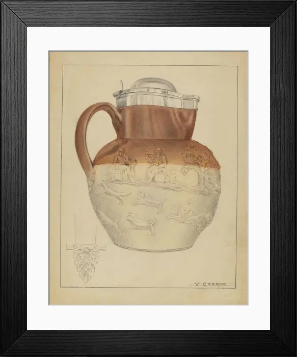 Framed Print : Jug, c. 1936. Creator: Vincent Carano Framed Print : Jug, c. 1936. Creator: Vincent Carano