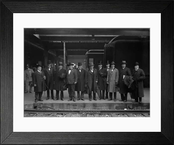 Framed Print : British Labor Committees At Union Station, 1917. Creator: Harris & Ewing. British Labor Committees At Union Station, 1917. Creator: Harris & Ewing Framed Print : British Labor Committees At Union Station, 1917. Creator: Harris & Ewing. British Labor Committees At Union Station, 1917. Creator: Harris & Ewing