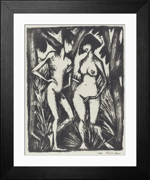 Framed Print : Adam and Eve (Adam und Eva), 1920 / 1923. Creator: Otto Mueller Framed Print : Adam and Eve (Adam und Eva), 1920 / 1923. Creator: Otto Mueller