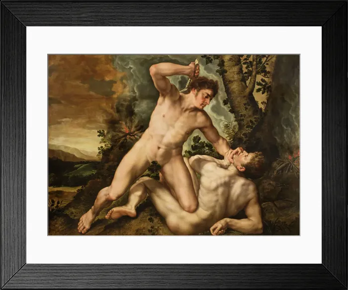 Framed Print : Cain slaying Abel, First Half of 17th cen.. Creator: Pepyn (Pepijn), Marten (1575-1643) Framed Print : Cain slaying Abel, First Half of 17th cen.. Creator: Pepyn (Pepijn), Marten (1575-1643)