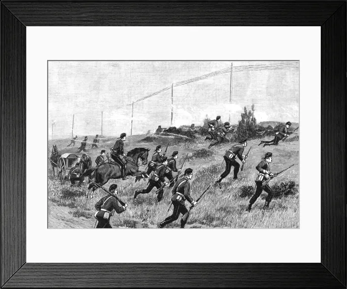 Framed Print : Military Manoeuvres at Aldershot: A Sham Fight; A Desirable Vantage Ground, 1891. Creator: Unknown Framed Print : Military Manoeuvres at Aldershot: A Sham Fight; A Desirable Vantage Ground, 1891. Creator: Unknown