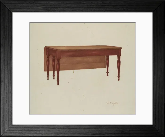 Framed Print : Table (Dining?), 1935 / 1942. Creator: George V. Vezolles