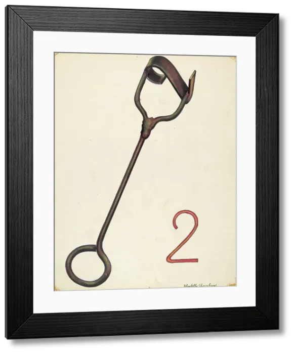 Framed Print : Branding Iron, c. 1942. Creator: Elizabeth Chambers Framed Print : Branding Iron, c. 1942. Creator: Elizabeth Chambers