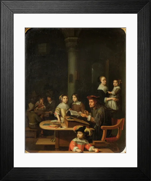 Framed Print : The little class, End of 17th cen.. Creator: Verelst, Simon Pietersz. (1644-ca 1721) Framed Print : The little class, End of 17th cen.. Creator: Verelst, Simon Pietersz. (1644-ca 1721)