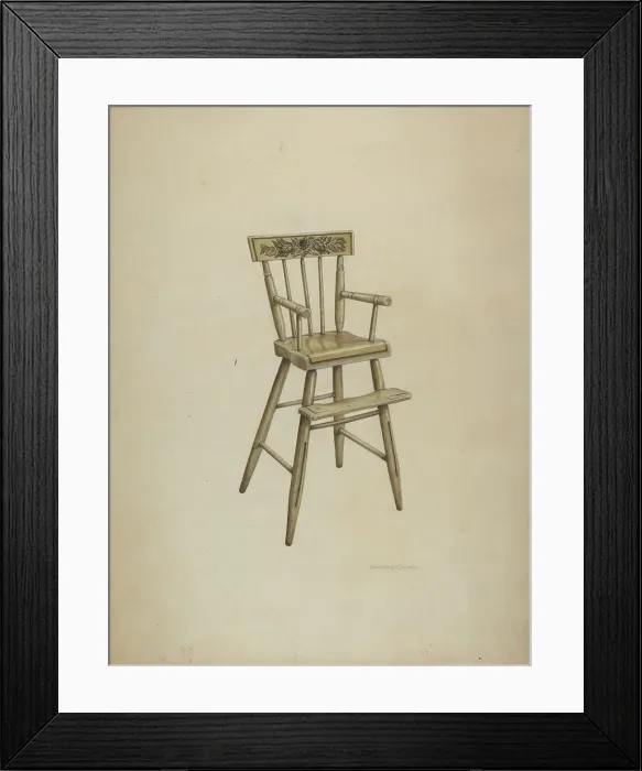 Framed Print : High Chair, c. 1939. Creator: Raymond Chard Framed Print : High Chair, c. 1939. Creator: Raymond Chard