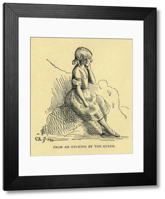 Framed Print : From an Etching by the Queen, 1840, (c1897). Creator: Unknown Framed Print : From an Etching by the Queen, 1840, (c1897). Creator: Unknown