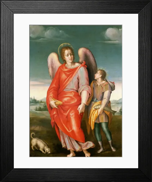 Framed Print : Tobias and the Angel, ca 1545. Creator: Foschi, Pier Francesco di Jacopo (1502-1567) Framed Print : Tobias and the Angel, ca 1545. Creator: Foschi, Pier Francesco di Jacopo (1502-1567)