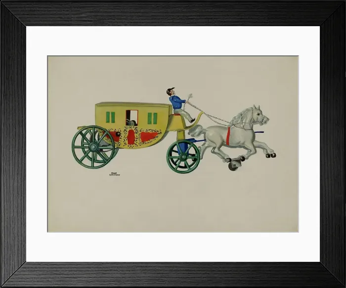 Framed Print : Toy - Two Horse Hack, 1935 / 1942. Creator: Page Coffman Framed Print : Toy - Two Horse Hack, 1935 / 1942. Creator: Page Coffman