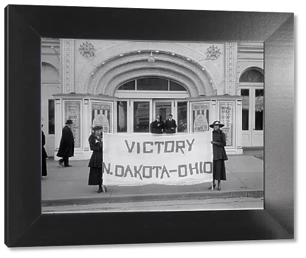 Woman Suffrage - Victory Sign N.D. & O. 1917. Creator: Harris & Ewing. Woman Suffrage - Victory Sign N.D. & O. 1917. Creator: Harris & Ewing