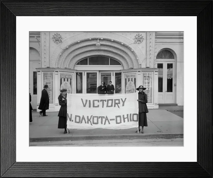 Framed Print : Woman Suffrage - Victory Sign N.D. & O. 1917. Creator: Harris & Ewing. Woman Suffrage - Victory Sign N.D. & O. 1917. Creator: Harris & Ewing Framed Print : Woman Suffrage - Victory Sign N.D. & O. 1917. Creator: Harris & Ewing. Woman Suffrage - Victory Sign N.D. & O. 1917. Creator: Harris & Ewing