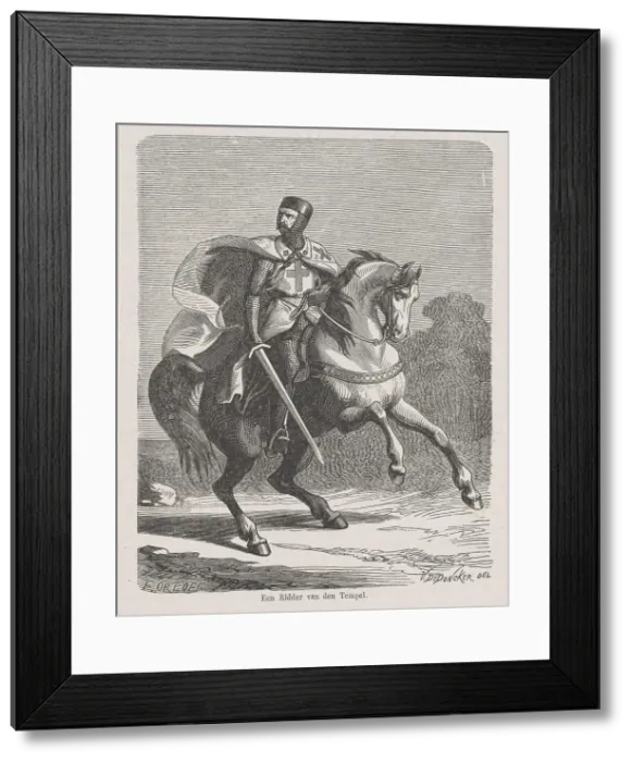 Framed Print : A Knight Templar, ca 1860. Creator: De Doncker (Dedonker), Victor (1827-1881) Framed Print : A Knight Templar, ca 1860. Creator: De Doncker (Dedonker), Victor (1827-1881)