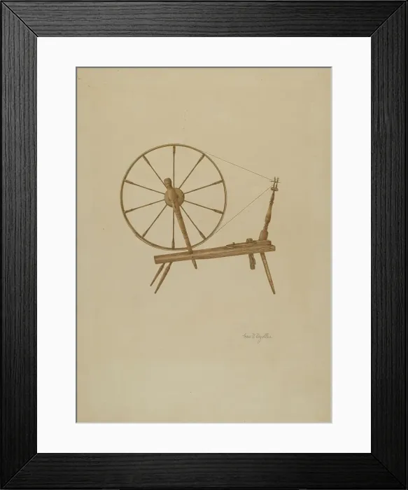 Framed Print : Spinning Wheel, c. 1941. Creator: George V. Vezolles Framed Print : Spinning Wheel, c. 1941. Creator: George V. Vezolles