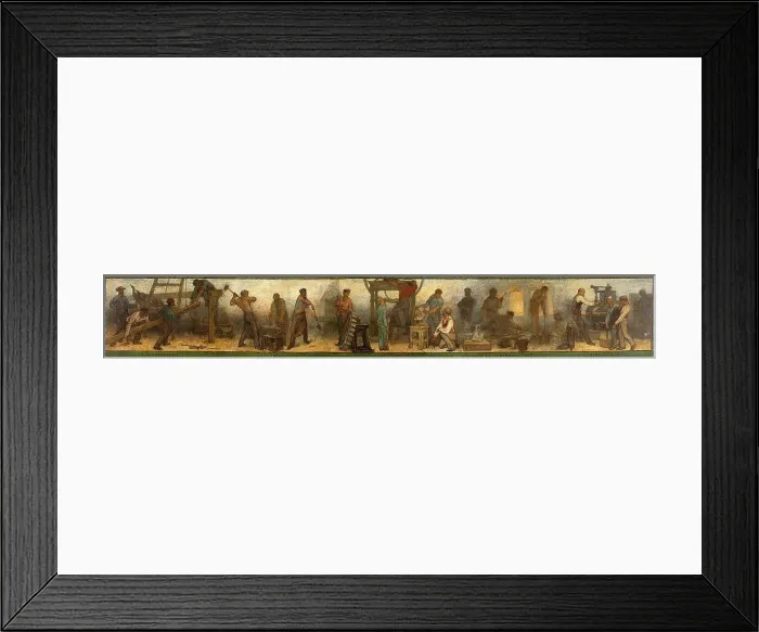 Framed Print : Near or far all trades need to be touched by a reflection of art: Trades: Sketch for the... 1887. Creator: Edmond Eugene Valton Framed Print : Near or far all trades need to be touched by a reflection of art: Trades: Sketch for the... 1887. Creator: Edmond Eugene Valton