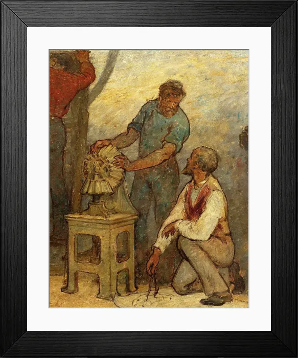 Framed Print : Near or far all trades need to be touched by a reflection of art: Trades: Sketch for the... 1887. Creator: Edmond Eugene Valton Framed Print : Near or far all trades need to be touched by a reflection of art: Trades: Sketch for the... 1887. Creator: Edmond Eugene Valton