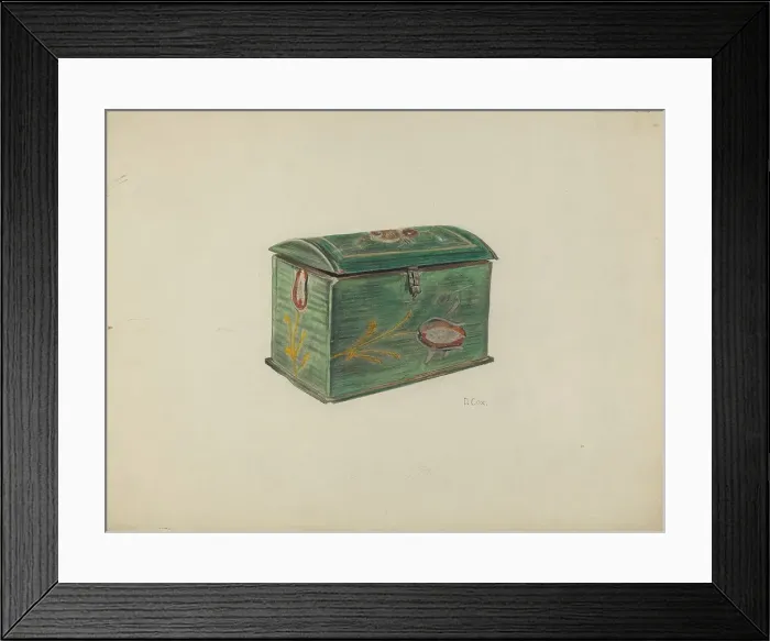 Framed Print : Painted Box, c. 1953. Creator: Douglas Cox Framed Print : Painted Box, c. 1953. Creator: Douglas Cox