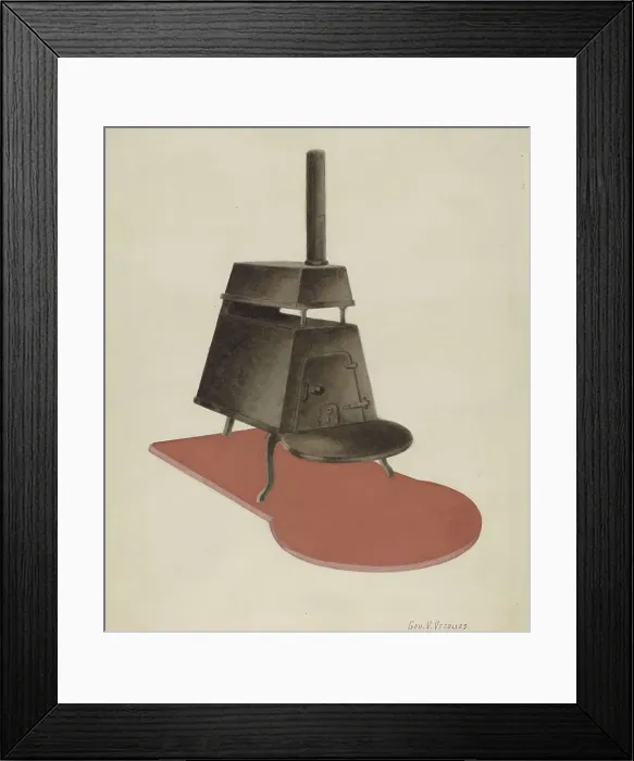 Framed Print : Stove, 1935 / 1942. Creator: George V. Vezolles Framed Print : Stove, 1935 / 1942. Creator: George V. Vezolles
