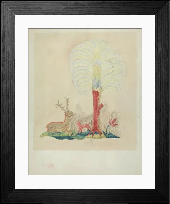 Framed Print : Crewel Embroidery, 1935 / 1942. Creator: Helen Dana Framed Print : Crewel Embroidery, 1935 / 1942. Creator: Helen Dana