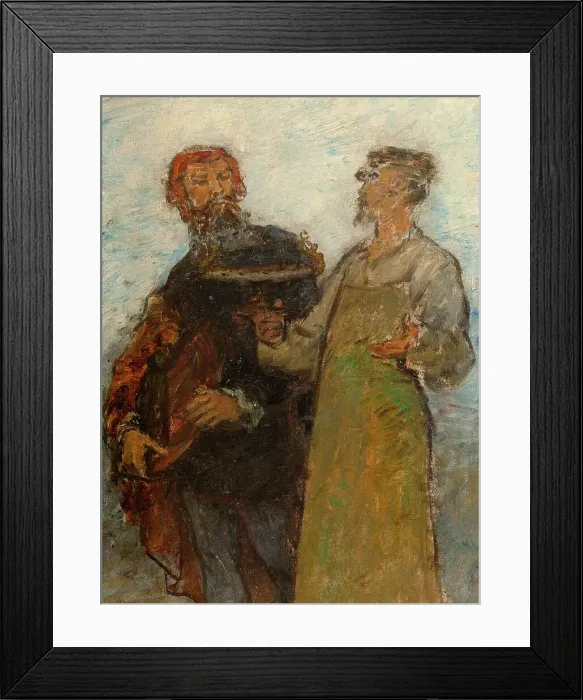 Framed Print : Benvenuto Cellini, 16th century artist, admiring products of modern art: Fabrics: Sketch... 1880. Creator: Edmond Eugene Valton Framed Print : Benvenuto Cellini, 16th century artist, admiring products of modern art: Fabrics: Sketch... 1880. Creator: Edmond Eugene Valton