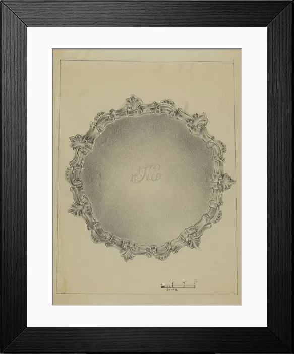 Framed Print : Silver Salver, c. 1936. Creator: Vincent Carano