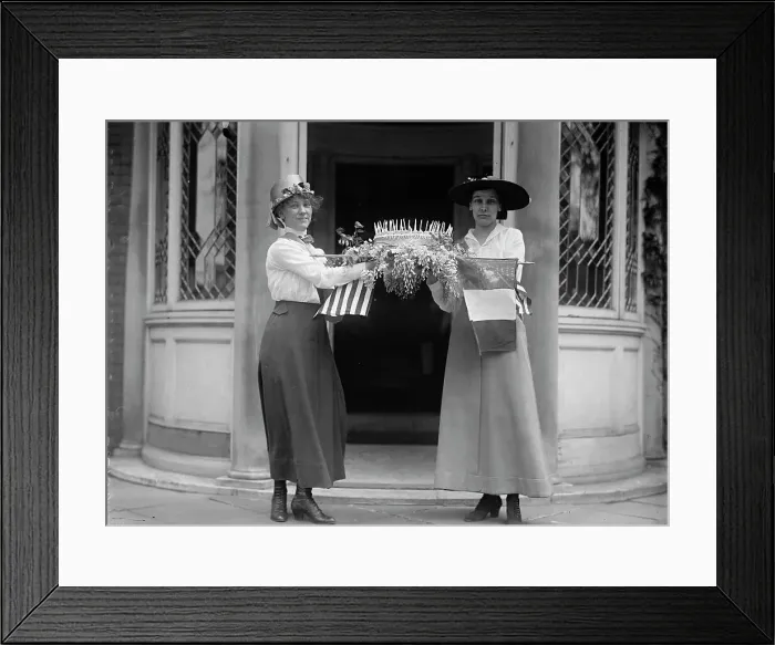 Framed Print : Woman Suffrage - Birthday Cake, 1916. Creator: Harris & Ewing. Woman Suffrage - Birthday Cake, 1916. Creator: Harris & Ewing Framed Print : Woman Suffrage - Birthday Cake, 1916. Creator: Harris & Ewing. Woman Suffrage - Birthday Cake, 1916. Creator: Harris & Ewing