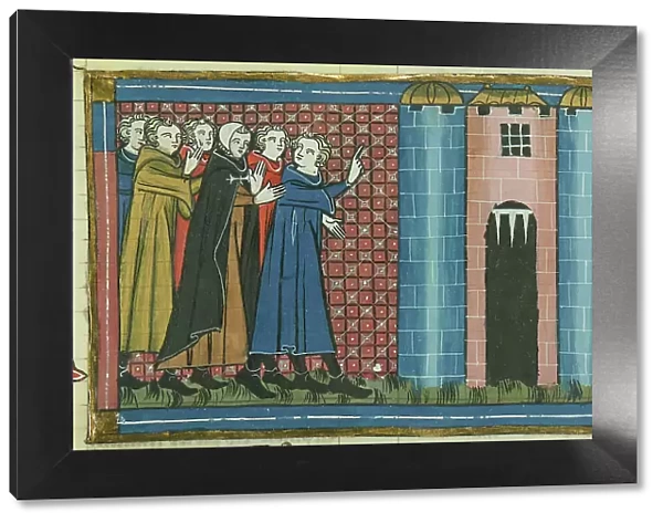 Arrival of Hospitallers in Baniyas (From 'Li rommans de Godefroy de Buillon et de Salehadin'), 1337. Creator: Maître de Fauvel (active 1314-1340). Arrival of Hospitallers in Baniyas