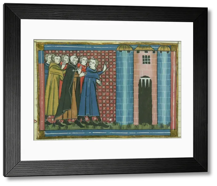 Framed Print : Arrival of Hospitallers in Baniyas (From Li rommans de Godefroy de Buillon et de Salehadin'), 1337. Creator: Maître de Fauvel (active 1314-1340). Arrival of Hospitallers in Baniyas Framed Print : Arrival of Hospitallers in Baniyas (From Li rommans de Godefroy de Buillon et de Salehadin'), 1337. Creator: Maître de Fauvel (active 1314-1340). Arrival of Hospitallers in Baniyas