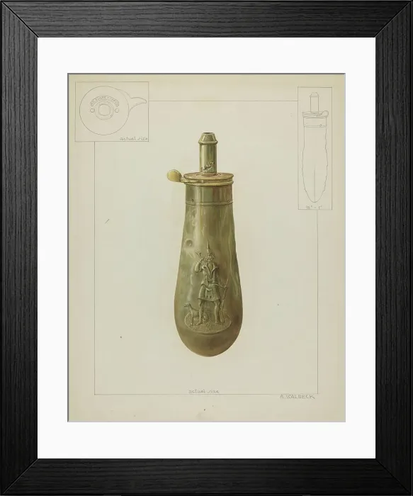 Framed Print : Powder Horn, c. 1936. Creator: Alfred Walbeck Framed Print : Powder Horn, c. 1936. Creator: Alfred Walbeck