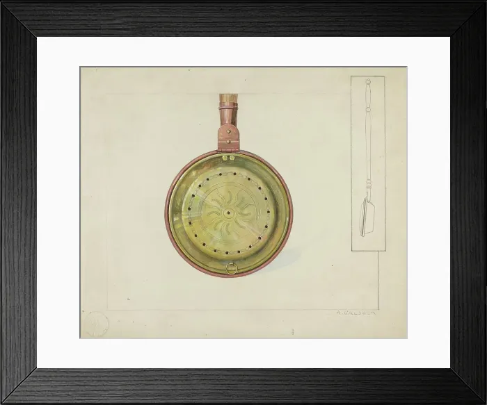 Framed Print : Warming Pan, c. 1937. Creator: Alfred Walbeck Framed Print : Warming Pan, c. 1937. Creator: Alfred Walbeck