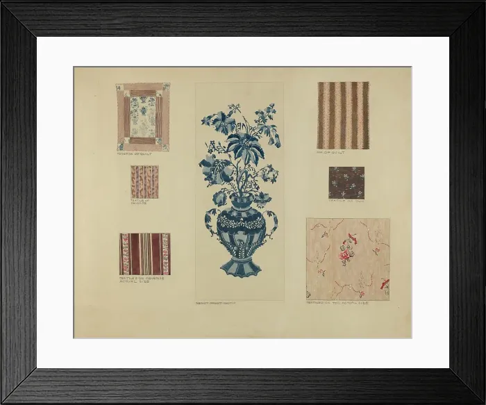 Framed Print : Patchwork Quilt, c. 1936. Creator: Millia Davenport Framed Print : Patchwork Quilt, c. 1936. Creator: Millia Davenport