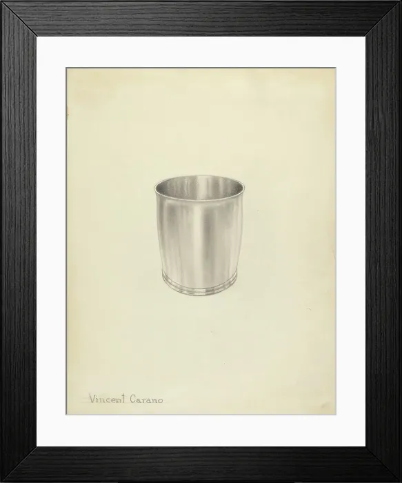 Framed Print : Silver Beaker, 1935 / 1942. Creator: Vincent Carano Framed Print : Silver Beaker, 1935 / 1942. Creator: Vincent Carano