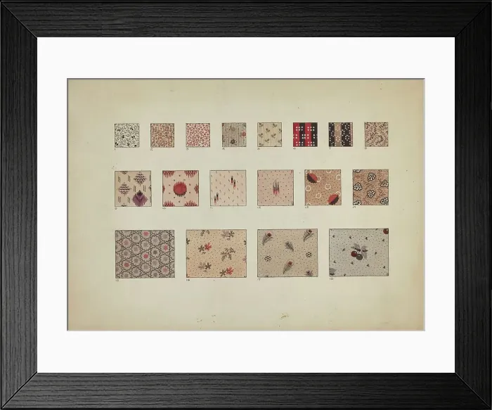 Framed Print : Quilt Patches, c. 1937. Creator: Millia Davenport Framed Print : Quilt Patches, c. 1937. Creator: Millia Davenport