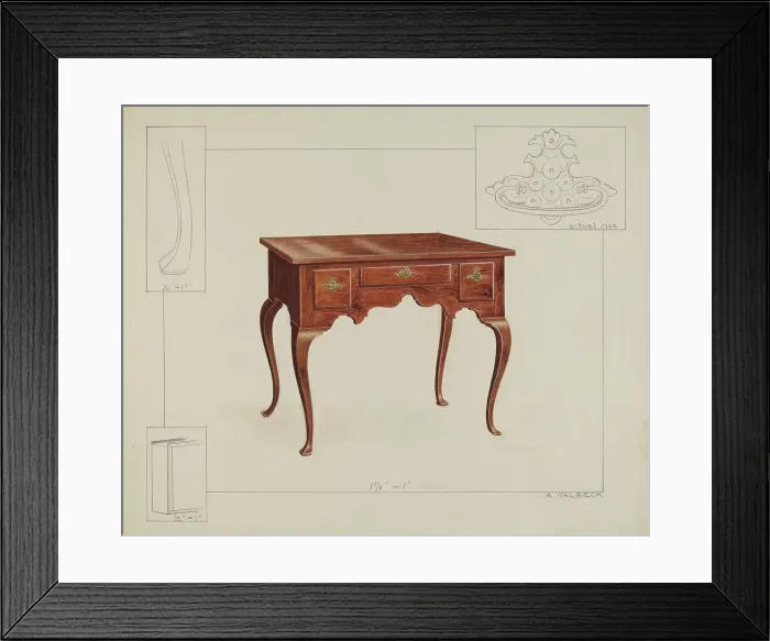 Framed Print : Lowboy, c. 1936. Creator: Alfred Walbeck Framed Print : Lowboy, c. 1936. Creator: Alfred Walbeck