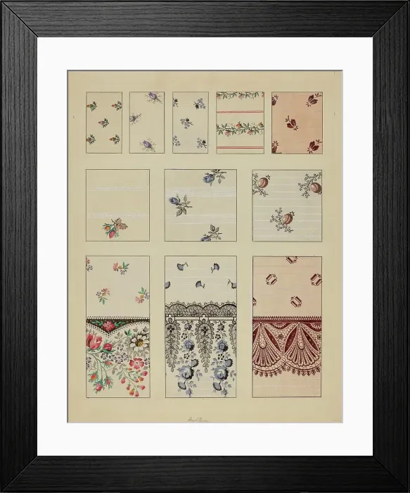 Framed Print : Printed Cotton, c. 1936. Creator: Millia Davenport Framed Print : Printed Cotton, c. 1936. Creator: Millia Davenport