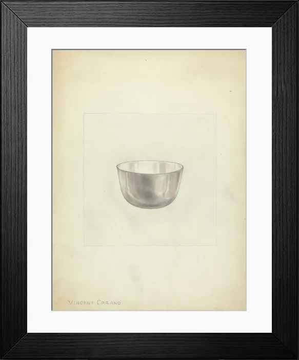 Framed Print : Silver Wine Tumbler, 1935 / 1942. Creator: Vincent Carano Framed Print : Silver Wine Tumbler, 1935 / 1942. Creator: Vincent Carano