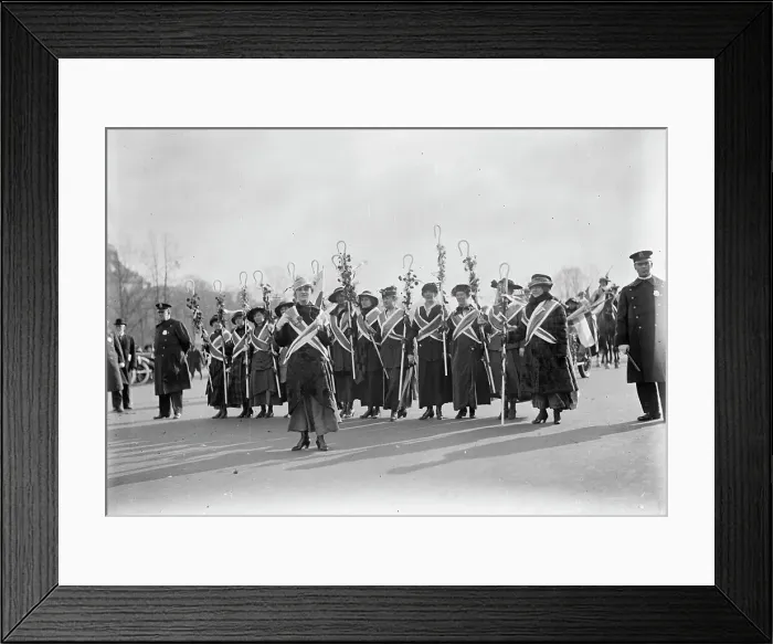 Framed Print : Woman Suffrage - March On Capitol, 1916. Creator: Harris & Ewing. Woman Suffrage - March On Capitol, 1916. Creator: Harris & Ewing Framed Print : Woman Suffrage - March On Capitol, 1916. Creator: Harris & Ewing. Woman Suffrage - March On Capitol, 1916. Creator: Harris & Ewing
