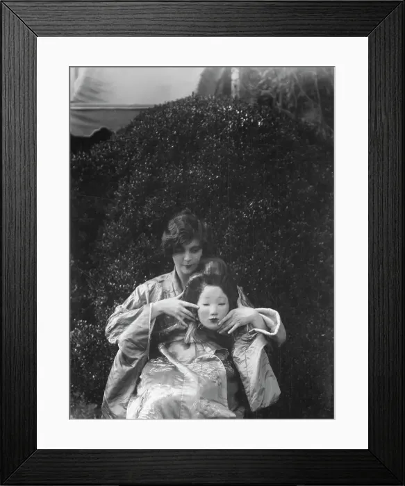 Framed Print : Person holding a mask made by W.T. Benda, 1925 Sept. 20. Creator: Arnold Genthe Framed Print : Person holding a mask made by W.T. Benda, 1925 Sept. 20. Creator: Arnold Genthe