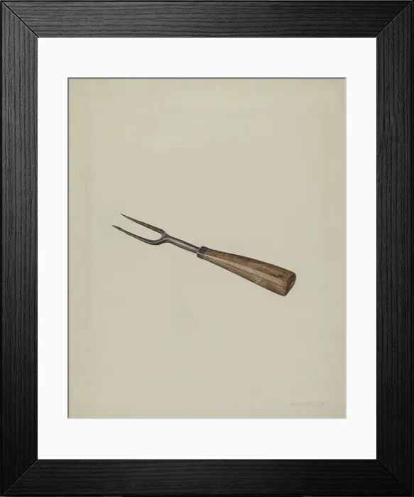 Framed Print : Fork, c. 1938. Creator: Alfred Walbeck Framed Print : Fork, c. 1938. Creator: Alfred Walbeck